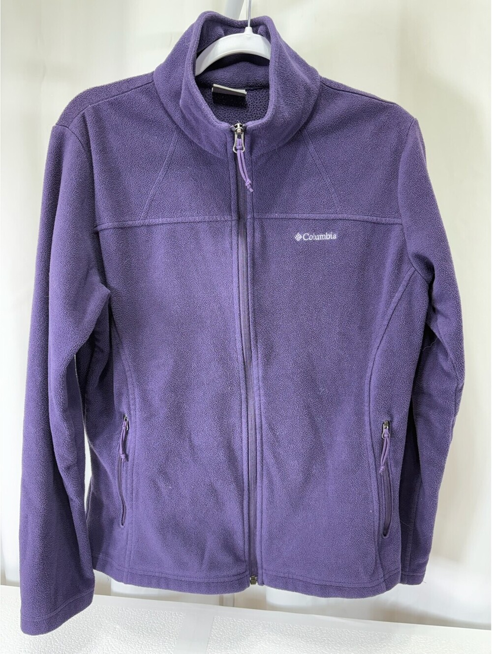 Columbia Purple Full-Zip Fleece Jacket Size Large 268D